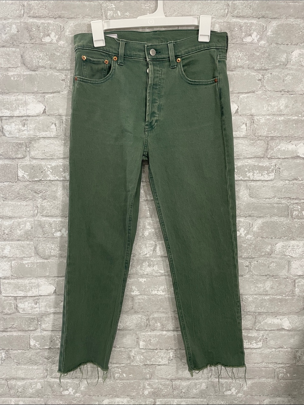 GAP Green Cheeky Straight High Rise Jeans